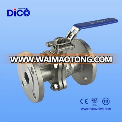 2PC Flanged Stainless Steel Ball Valve with Locked Handle