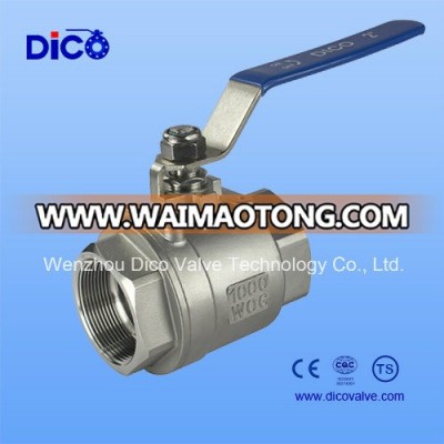 Ts Stainless Steel Thread 2PC Ball Valve