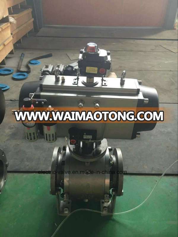 Pneumatic Truunion A105 Ball Valve with Solenoid Valve, Limit Switch Box and Air Filter