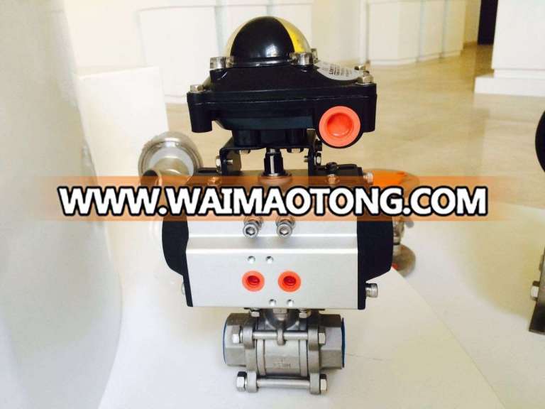 Pneumatic Ball Valve Complete with Limit Switch Box Solenoid Valve and Air Filter Regulator