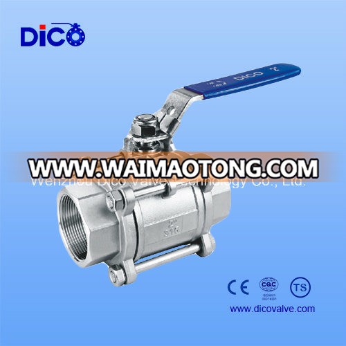 CF8/CF8m/CF3/CF3m Heavy Type 3 Pieces Ball Valve with Lock