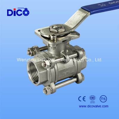 3PC High Mounting Pad Ball Valve & Threaded Ball Valve (3GQ11F)