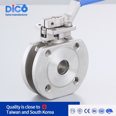 Dico Brand Ss Stainless Steel ISO High Platform New Type Italy Type Wafer Ball Valve (Q71F)