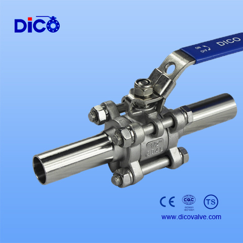 JIS Extended Tube Welding Ball Valve with Locked